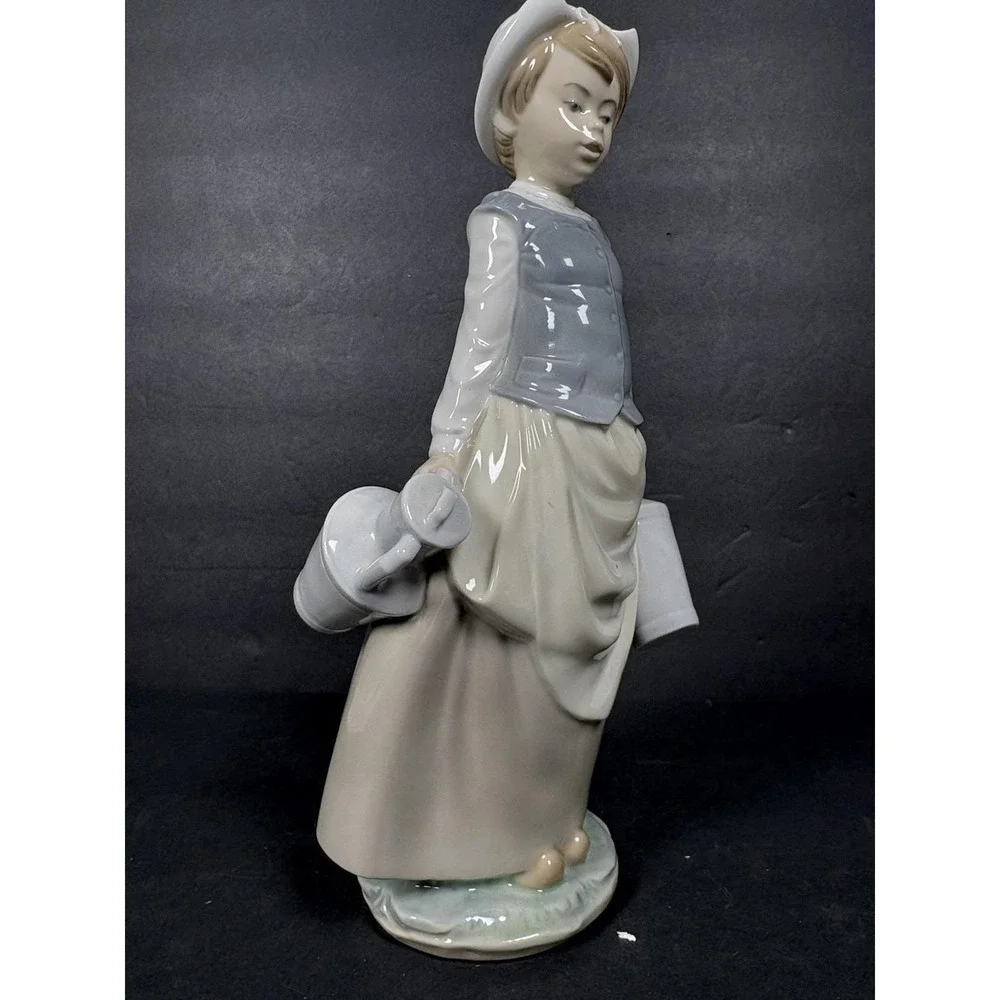 Lladro 4939 Milk Maid Girl With Jugs Porcelain Figurine Retired Spain 11.25